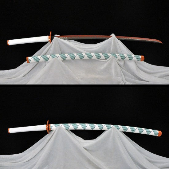 Demon Slayer Rengoku Kyojuro Katana Sword | 38" Carbon Steel Nichirin Blade