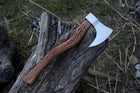 Hand-Forged Viking Battle Axe | 18" Engraved Hardwood Handle