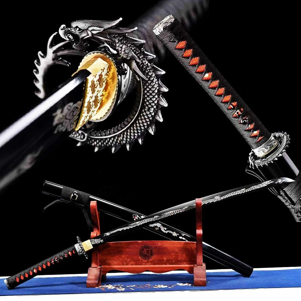40" Black Dragon Sharp Japanese Samurai Katana Sword