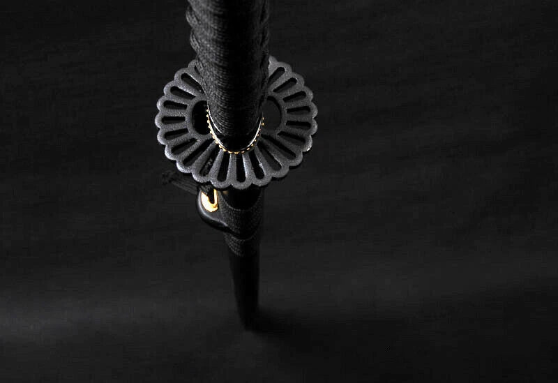 All Black Katana Battle Ready T10 Japanese Samurai Razor Sharp Functional Sword