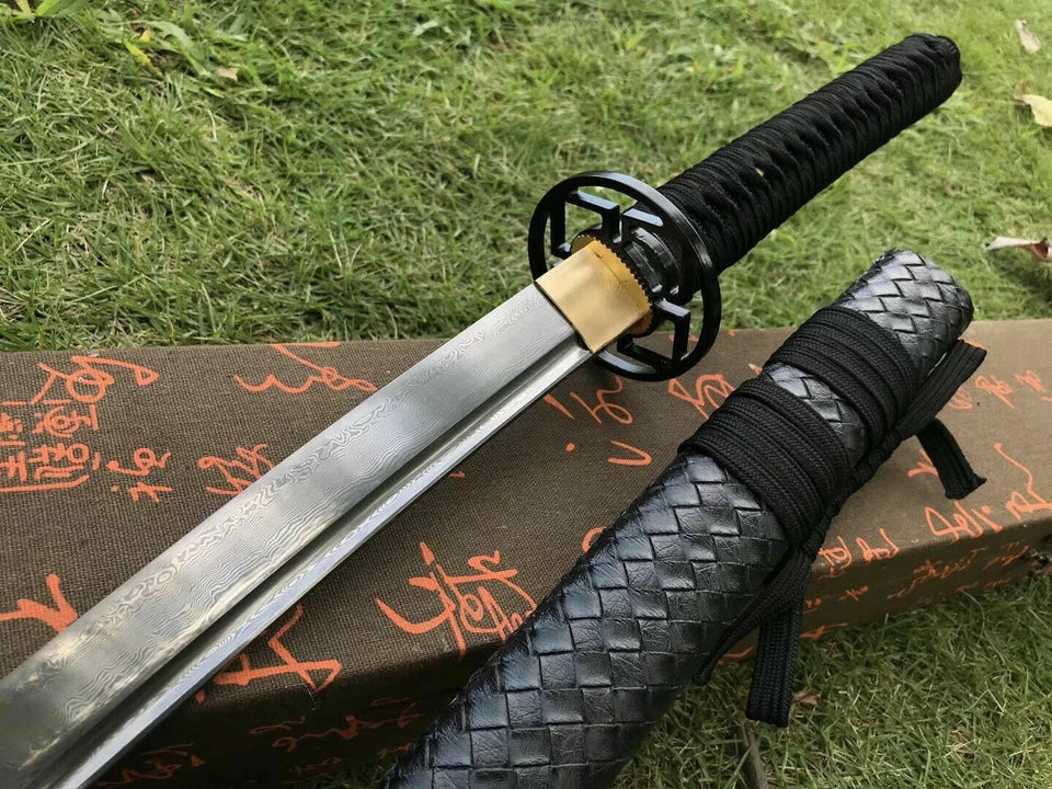 Japanese Samurai Katana Sword | Damascus Folded Steel Full Tang Sharp Blade