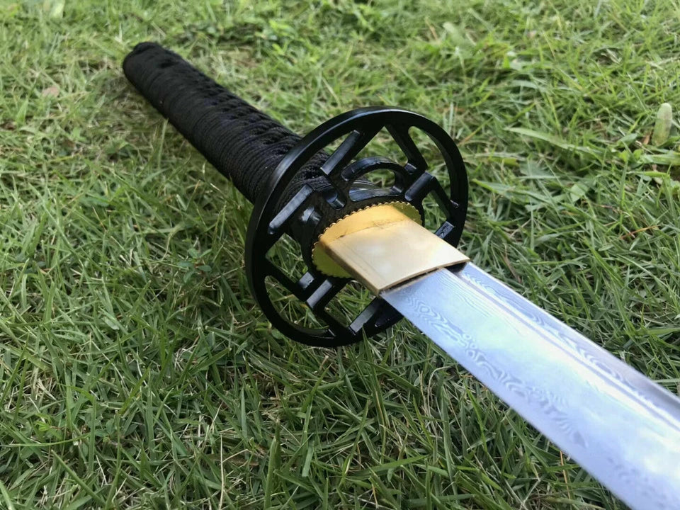 Japanese Samurai Katana Sword | Damascus Folded Steel Full Tang Sharp Blade