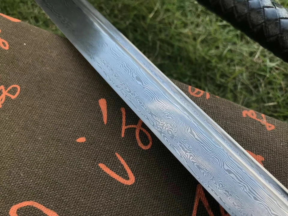 Japanese Samurai Katana Sword | Damascus Folded Steel Full Tang Sharp Blade